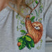 Cross Stitch on Clothes Perky Sloth B-538 / SV-538 - Wizardi