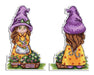 Cute Gnome Lady SR-822 Plastic Canvas Counted Cross Stitch Kit - Wizardi