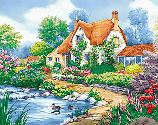 Duck Pond Cottage WD2404 14.9 x 18.9 inches - Wizardi
