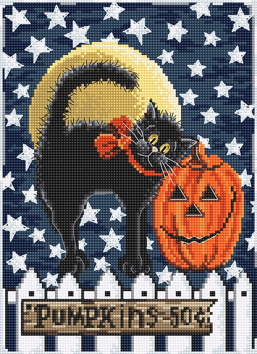 Counted Cross Stitch Kit Don't be a scaredy cat! L8039