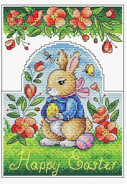 Easter Card SR-715 Plastic Canvas Counted Cross Stitch Kit - Wizardi