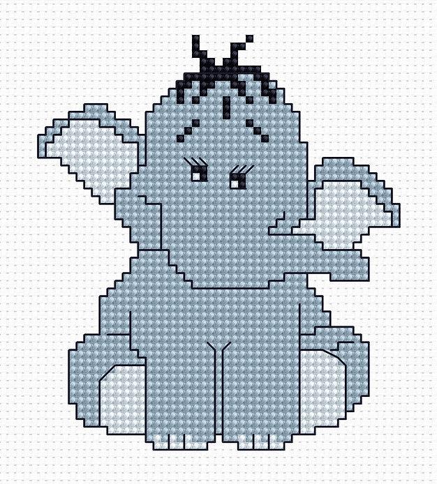 Elephant B041L Counted Cross-Stitch Kit - Wizardi