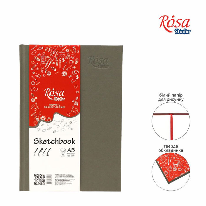 Sketchbook A5 (14,8-21cm). 100g/m. 96 pages. by Rosa Studio