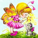 Diamond painting kit Fairy with Kitten Crafting Spark 14.9 x 14.9 in CS2496 - Wizardi