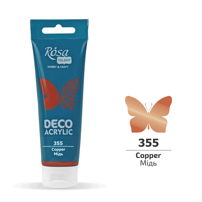 Acrylic for Decor. (355) Copper. Metallic. 75 ml. by Rosa Talent