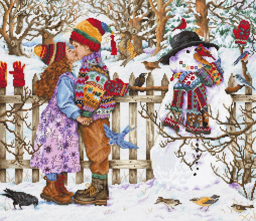 First Kiss B2389L Counted Cross-Stitch Kit - Wizardi