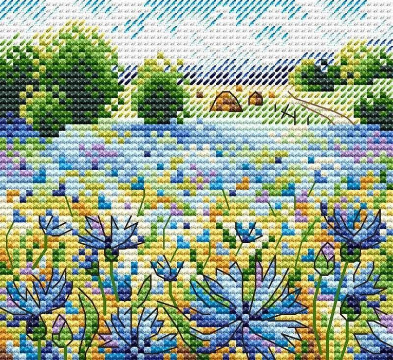 Flower Field Cross Stitch kit M-528 / SM-528 - Wizardi