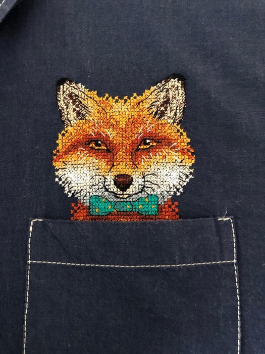 Fox Cross Stitch on Clothes kit SV-242 / SB-242 - Wizardi