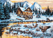 Geese on the Stream B590L Counted Cross-Stitch Kit - Wizardi