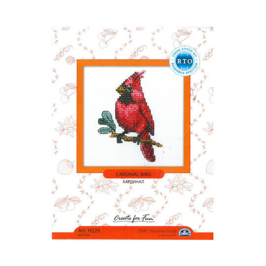 Cardinal bird H220 Counted Cross Stitch Kit