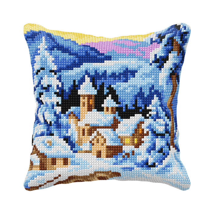Cushion cross stitch kit  "Winter village" 99041