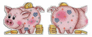 Happy Piggy Bank P-334 Cross stitch kit - Wizardi