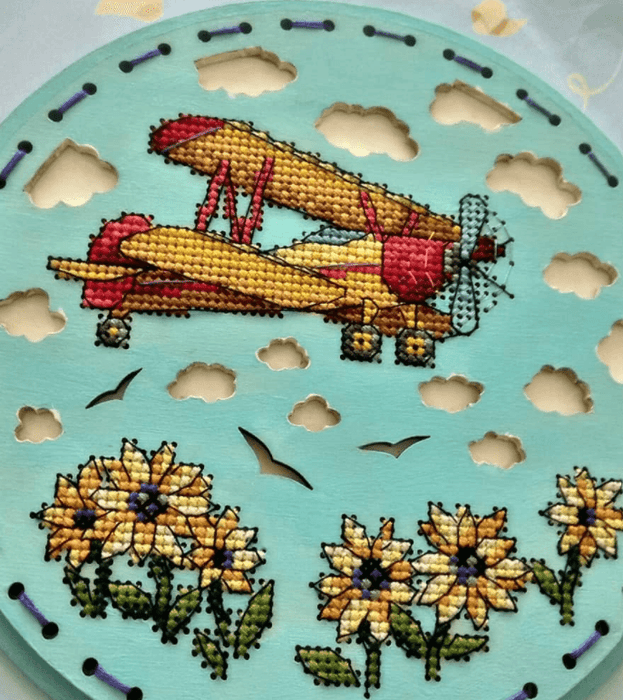 High in the Sky O-030 Counted Cross Stitch Kit on Plywood - Wizardi