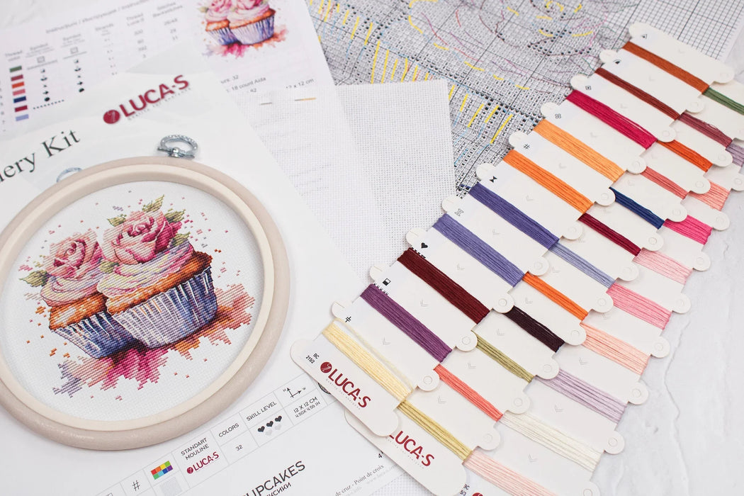 The Cupcakes BC215L Counted Cross-Stitch Kit