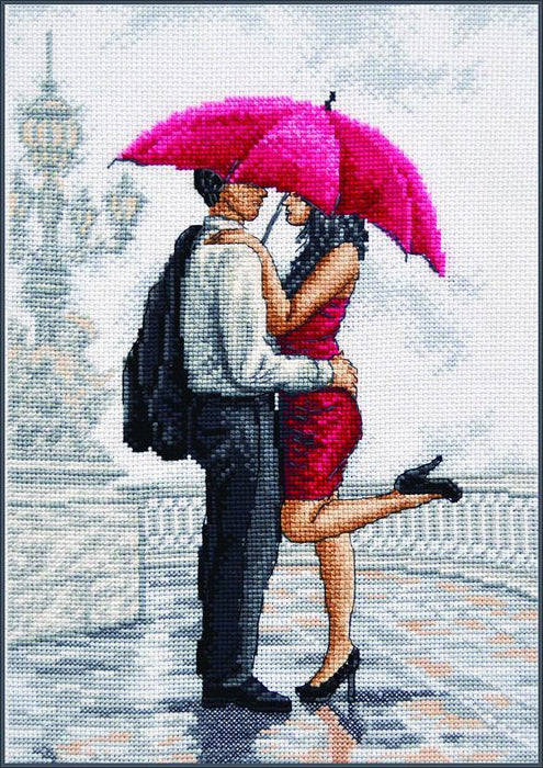 In rain's arms  780 Counted Cross Stitch Kit - Wizardi