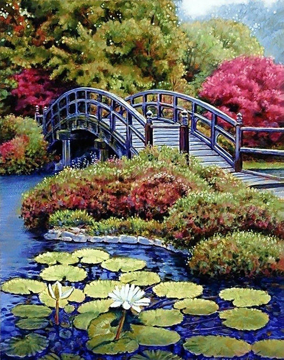 Japanese Garden WD096 14.9 x 18.9 inches - Wizardi