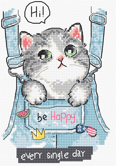 Be Happy L8042 Counted Cross Stitch Kit