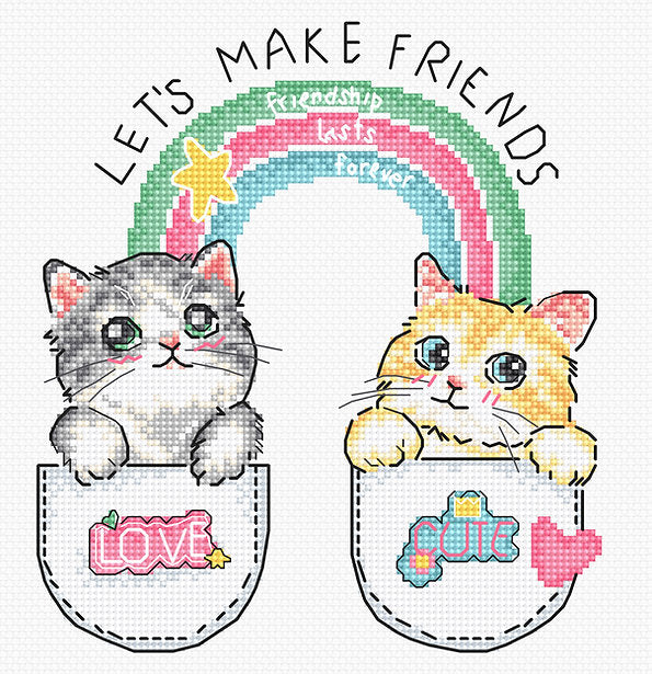 Let's make friends! L8043 Counted Cross Stitch Kit