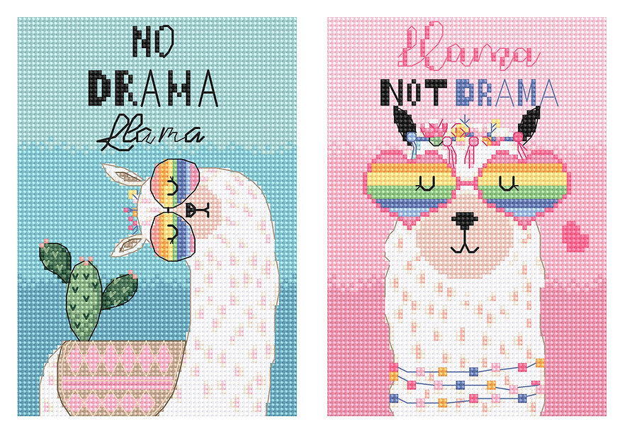 No drama Llama L8044 Counted Cross Stitch Kit
