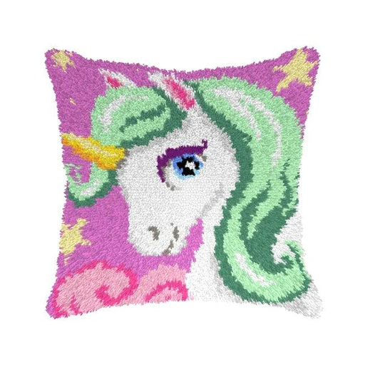 Latch hook cushion kit "Unicorn" 4166 - Wizardi