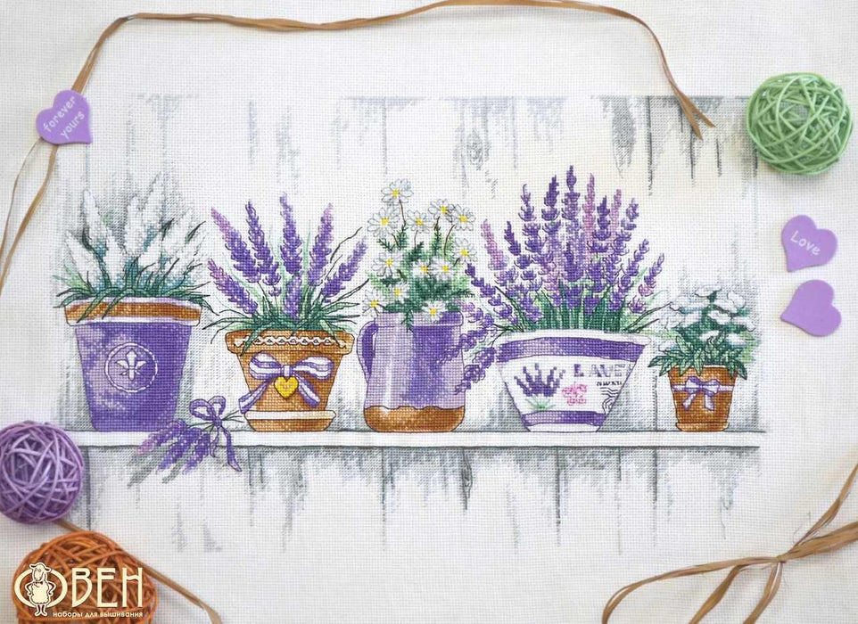 Lavender  tenderness 1083 Counted Cross Stitch Kit - Wizardi