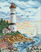 Lighthouse at Sunrise WD095 14.9 x 18.9 inches - Wizardi