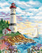 Lighthouse at Sunrise WD095 14.9 x 18.9 inches - Wizardi