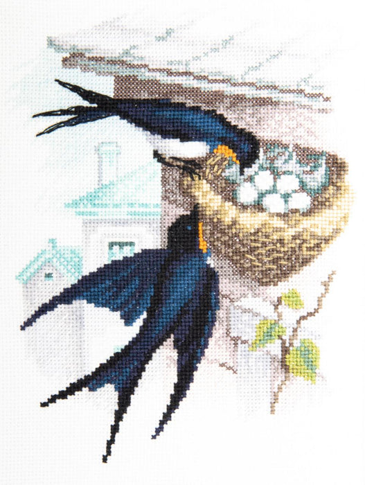 Counted cross stitch kit Swallow nest M-517C