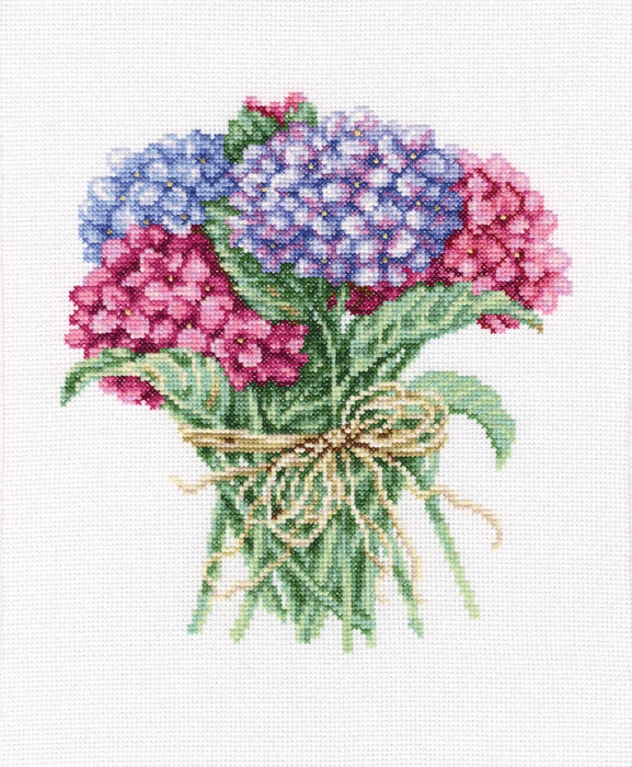 Hydrangea bouquet M564 Counted Cross Stitch Kit