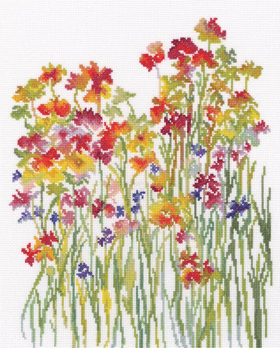 Flower Watercolour M581 Counted Cross Stitch Kit