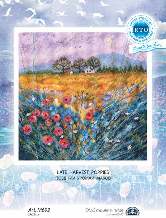 Late harvest poppies M692 Counted Cross Stitch Kit