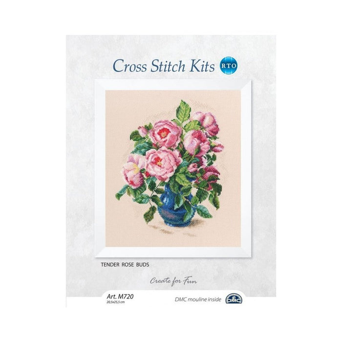 Tender rose buds M720 Counted Cross Stitch Kit
