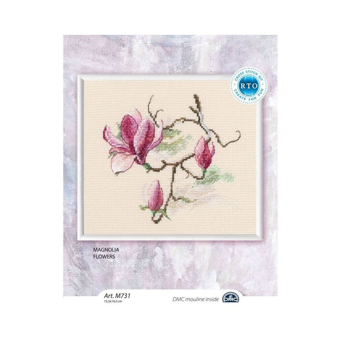 Magnolia flowers M731 Counted Cross Stitch Kit