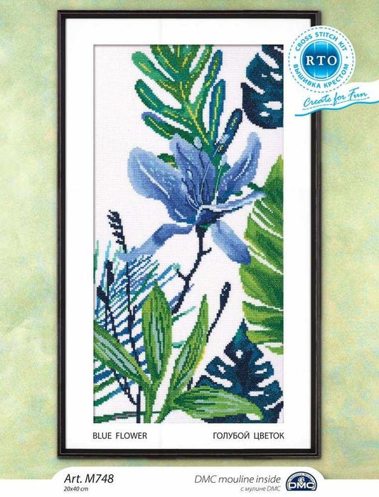 Blue flower M748 Counted Cross Stitch Kit