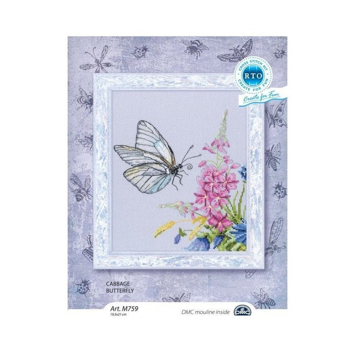 Cabbage butterfly M759 Counted Cross Stitch Kit
