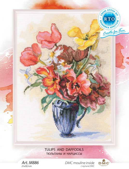Tulips and daffodils M886 Counted Cross Stitch Kit