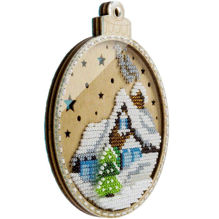 Bead embroidery kit on wood FLK-366