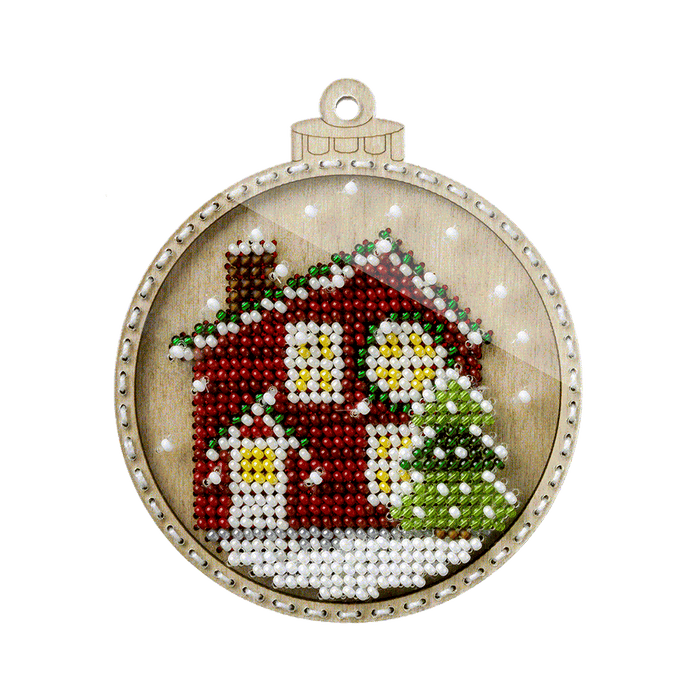 Bead embroidery kit on wood FLK-369