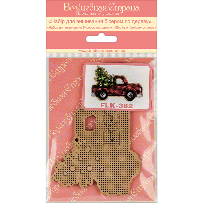 Bead embroidery kit on wood FLK-382
