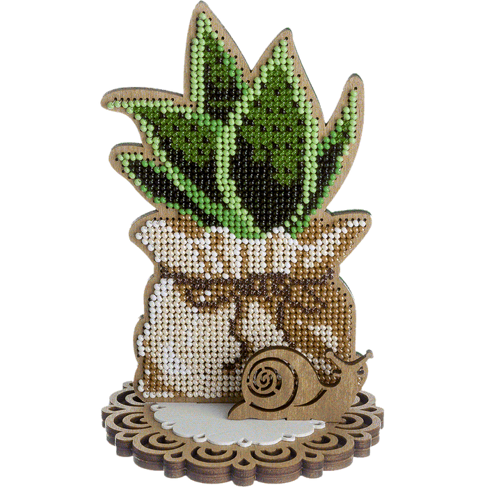 Bead embroidery kit on wood FLK-409