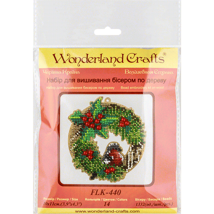 Bead embroidery kit on wood FLK-440