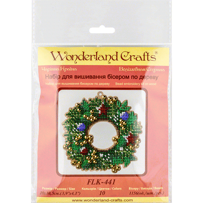 Set for embroidery with beads on wood FLK-441