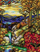 Needlepoint canvas for halfstitch without yarn after L.C. Tiffany - Autumn Landscape 2192J - Printed Tapestry Canvas - Wizardi