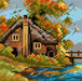 Needlepoint canvas for halfstitch without yarn Autumn 2563D - Printed Tapestry Canvas - Wizardi