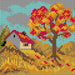 Needlepoint canvas for halfstitch without yarn Four Seasons - Autumn 2843D - Printed Tapestry Canvas - Wizardi