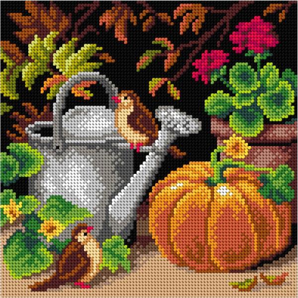 Needlepoint canvas for halfstitch without yarn In the Garden 3231H - Printed Tapestry Canvas - Wizardi