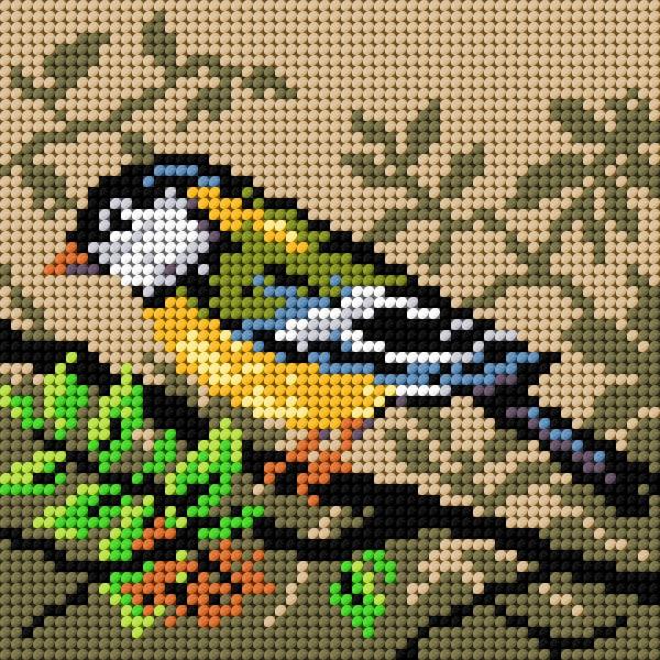 Needlepoint canvas for halfstitch without yarn Titmouse 2050D - Printed Tapestry Canvas - Wizardi