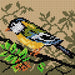 Needlepoint canvas for halfstitch without yarn Titmouse 2050D - Printed Tapestry Canvas - Wizardi