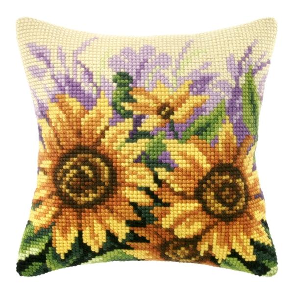 Needlepoint Cushion Kit  "Sunflowers on meadow" 9124 - Wizardi