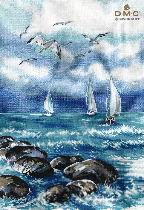 Oh! The sea, the sea! 1308 Counted Cross Stitch Kit - Wizardi